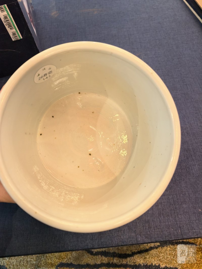 清康熙 青花山水人物三足笔海 - 图10